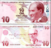 **10 lír Turecko 2013, P223b UNC - Kliknutím na obrázok zatvorte -